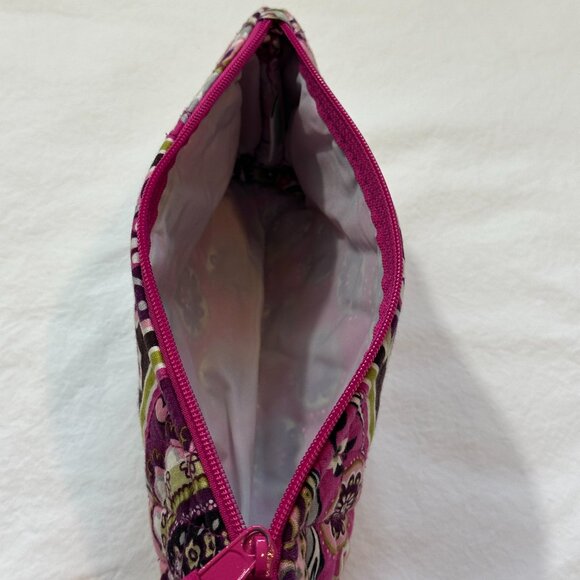 Vera Bradley Euro Wallet and Brush & Pencil Case Very Berry Paisley SET EUC - Picture 7 of 9